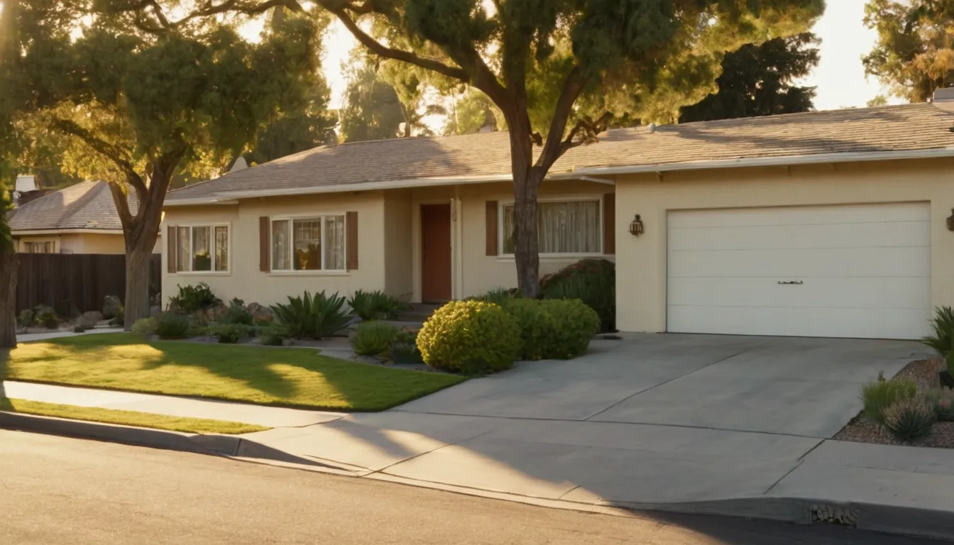 Older bungalow and tract homes along a quiet street in Orange